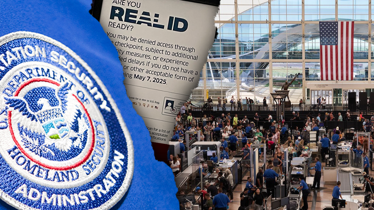 real id, TSA, airport photo montage