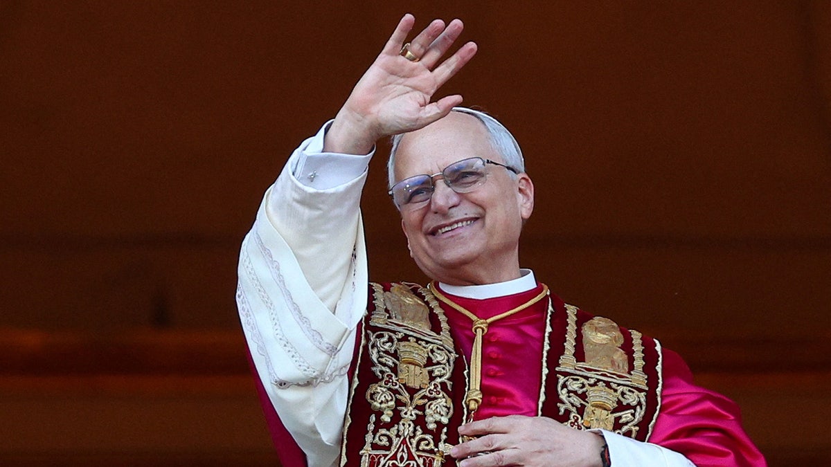 Pope Leo XIV waves