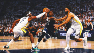 Timberwolves capitalize on Steph Curry’s absence to tie second-round series