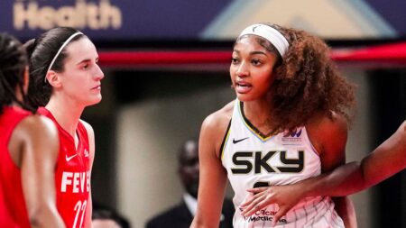 Caitlin Clark, Angel Reese downplay heated moment after flagrant foul in Fever’s season-opening rout
