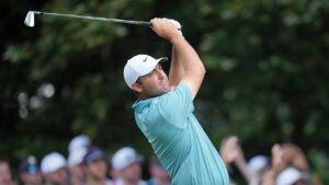 Scottie Scheffler owns three-stroke lead heading into PGA Championship final round