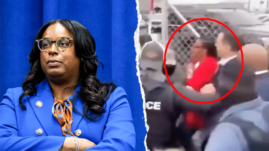 WATCH: Democrat lawmaker charged with assaulting federal agents laughs off fundraising questions