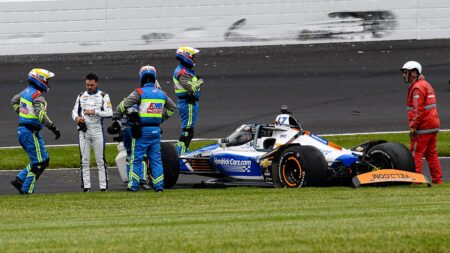 Kyle Larson’s attempt at ‘Double’ comes to end as he wrecks at Indy 500