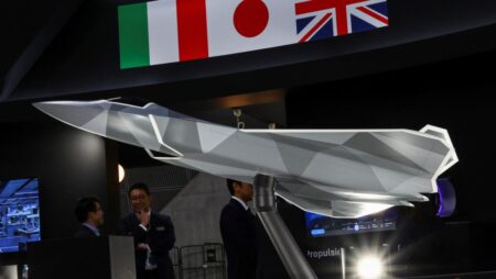 Japan flexes defence ambitions at arms show