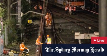 Strathfield power outage causes service disruptions; passengers evacuated from train after live wire incident