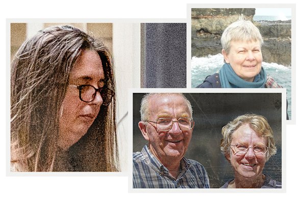 Erin Patterson, her in-laws, Don and Gail Patterson (bottom right), and Gail’s sister, Heather Wilkinson (top right).