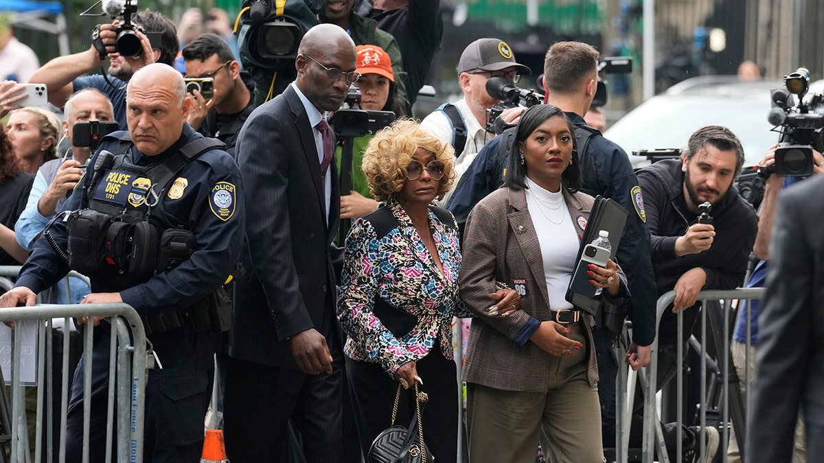 P. Diddy's mother, Janice Combs, outside of court