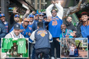 Knicks fans flood enemy territory in Boston for Game 5 with team on brink of eliminating Celtics: ‘We can just hope’