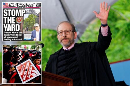 Harvard’s prez jabs at Trump’s international student crackdown during graduation ceremony remarks