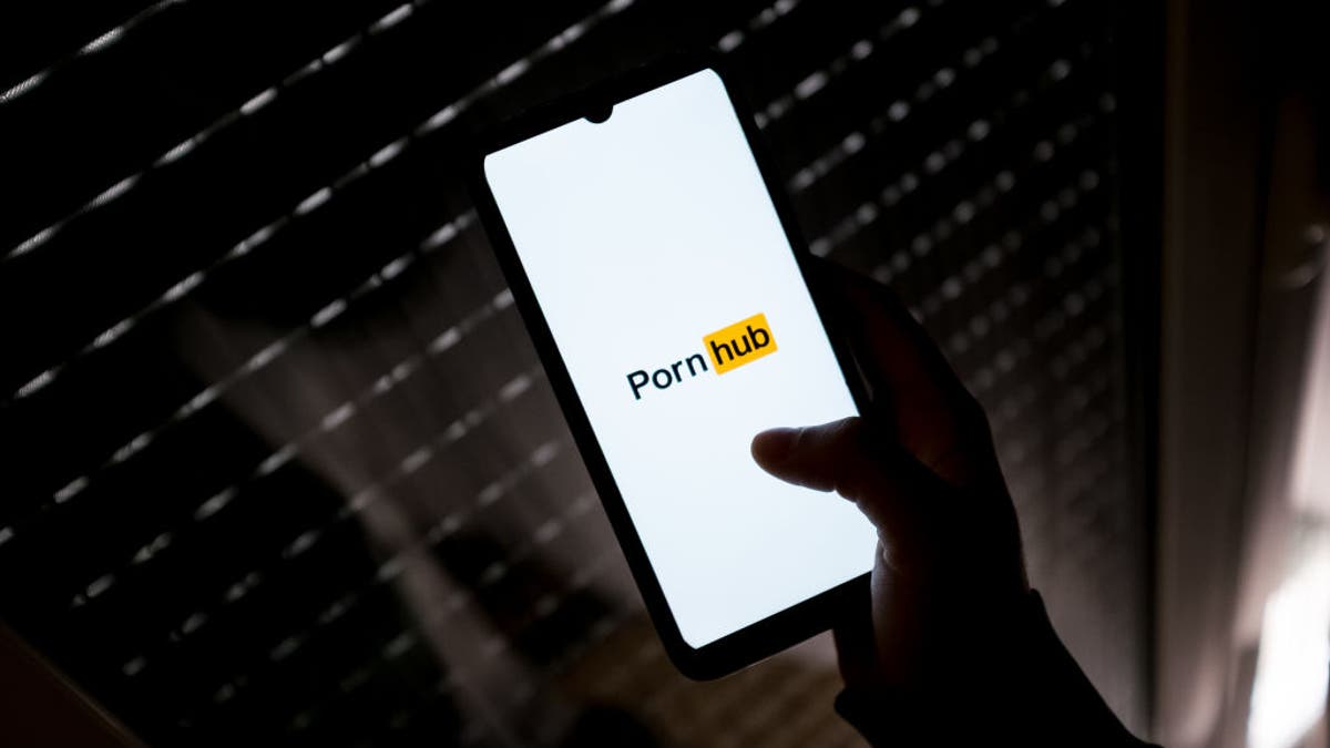 PornHun logo on a phone
