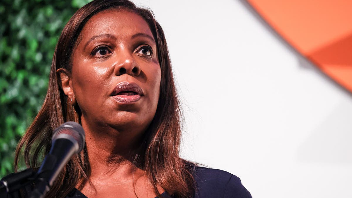 Letitia James speaking at an event