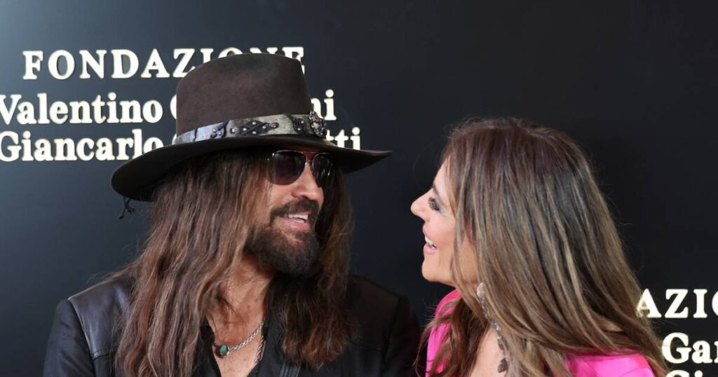 Billy Ray Cyrus and Elizabeth Hurley Make Their Red Carpet Debut Alongside Her Son, Damian