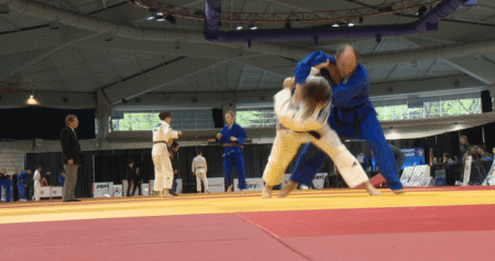 Athletes compete during National Judo Championships to represent Canada at Worlds