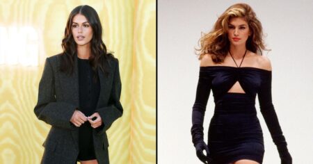Kaia Gerber Channels Cindy Crawford’s Lingerie Look at the ‘Overcompensating’ Premiere