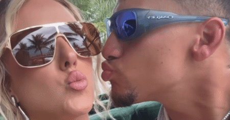 Patrick Mahomes and Wife Brittany Mahomes Pack on the PDA at F1 Race in Miami