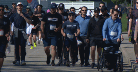 Stepping up for hope: Alberta man walks 10 km just 7 months after regaining ability to walk