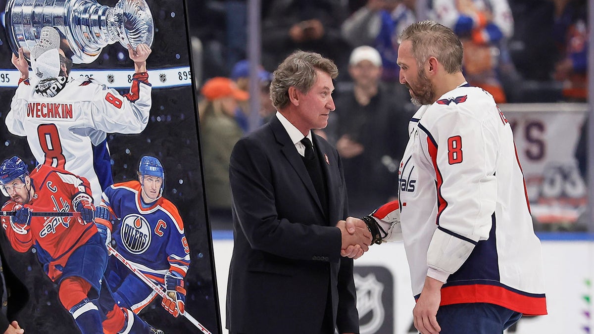 Alex Ovechkin and Wayne Gretzky