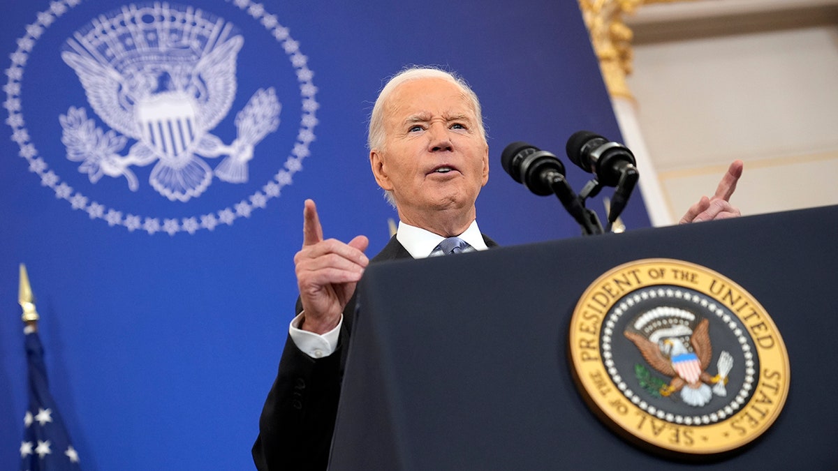 Biden at lectern