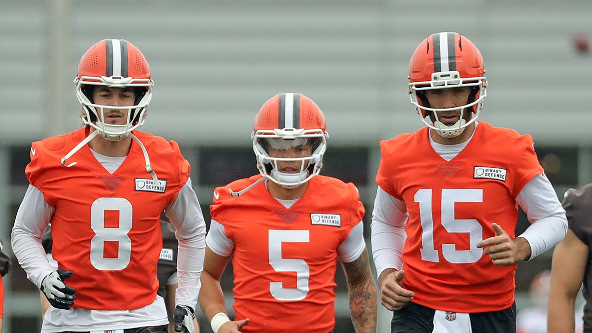 Kenny Pickett, Dillon Gabriel, and Joe Flacco