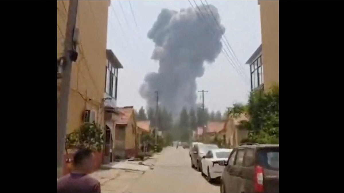 Smoke rises following explosion at Chinese chemical plant