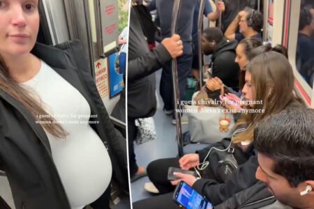 Viral TikTok on crowded train car sparks fierce debate: ‘Chivalry for pregnant women doesn’t exist anymore’