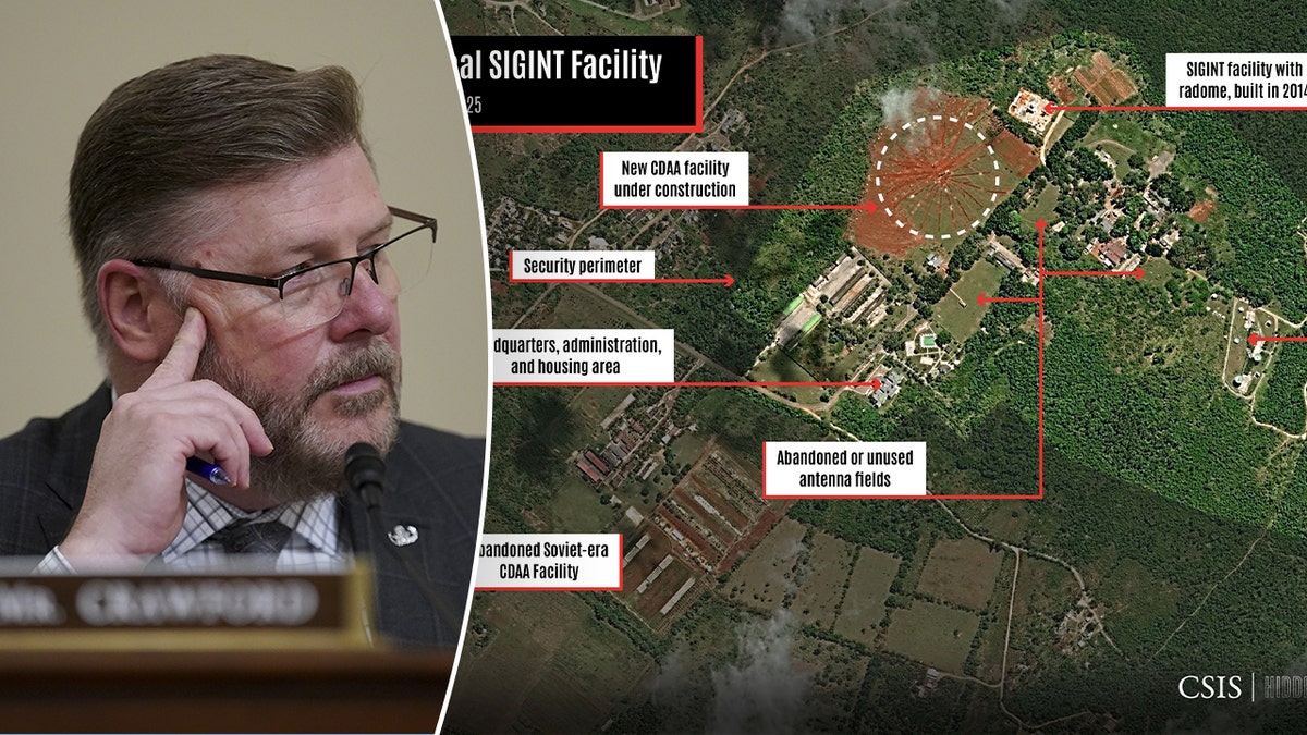 Rep Rick Crawford, satellite image with notations