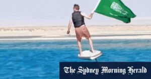Wyatt Roy living best life flying Saudi Arabia flag