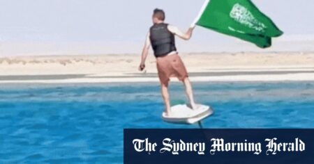 Wyatt Roy living best life flying Saudi Arabia flag