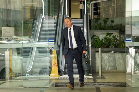 NSW Department of Education secretary Murat Dizdar outside the ICAC hearing into school infrastructure on Monday. He is not accused of any wrongdoing.