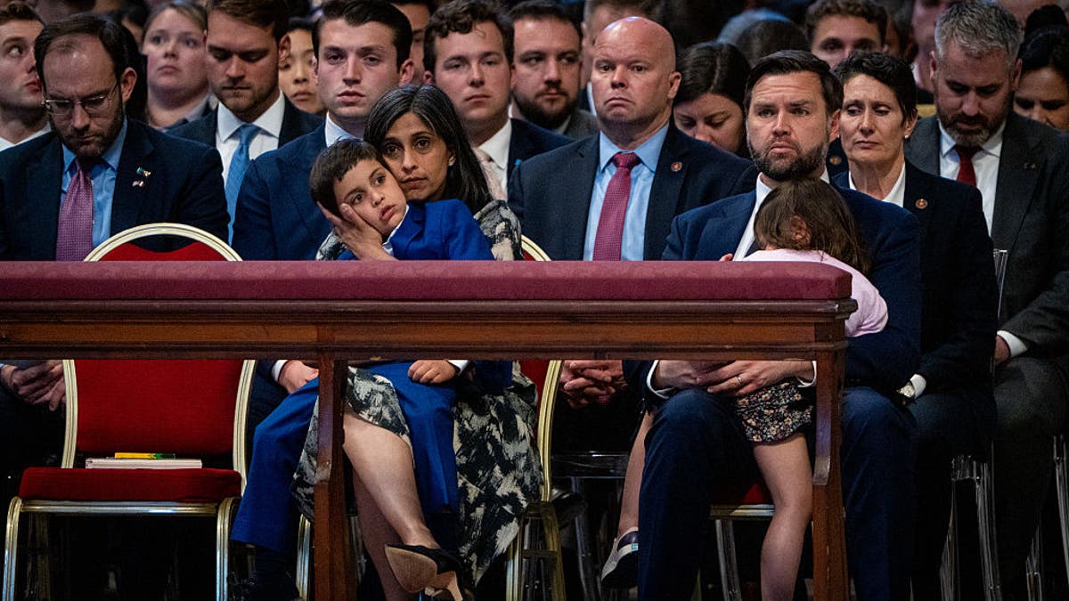 POPE FUNERAL VICE PRESIDENT JD VANCE USHA KIDS