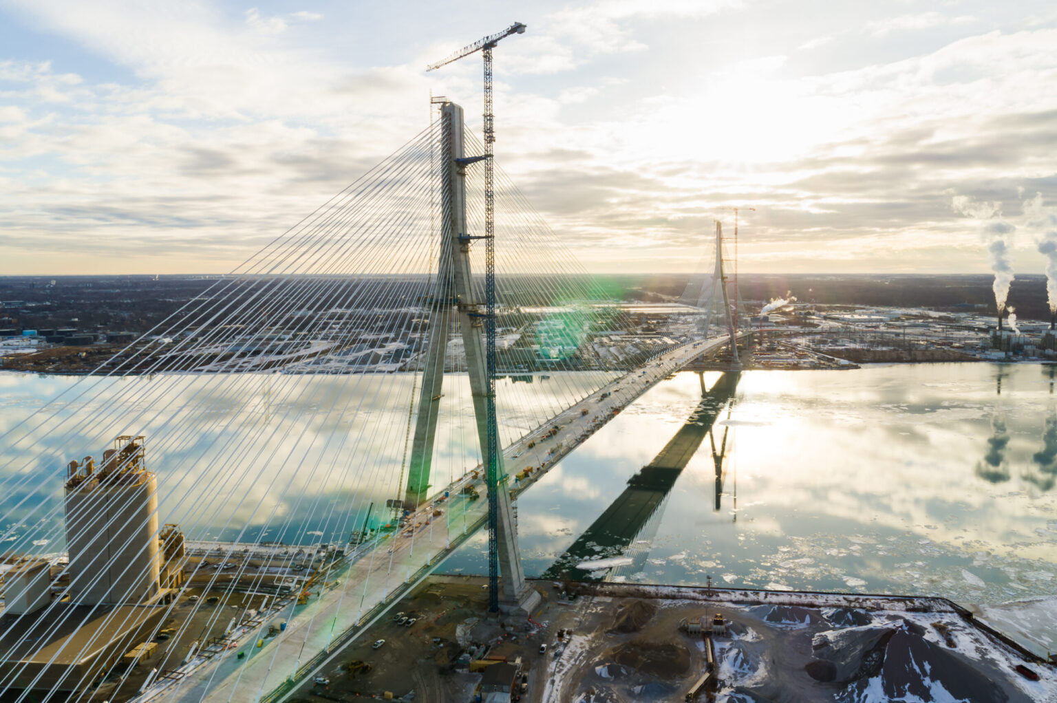 America’s Longest Cable-Stayed Bridge To Link US With Canada