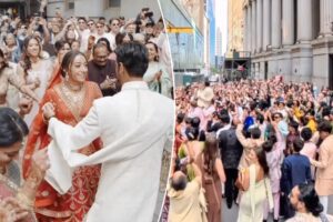 Indian couple’s extravagant wedding parade shuts down Wall Street — meet the bride and groom