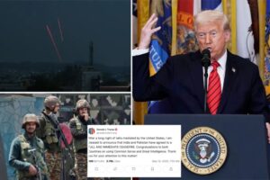 Trump says India, Pakistan agree to ‘full and immediate’ cease-fire after ‘long night of talks’ mediated by US