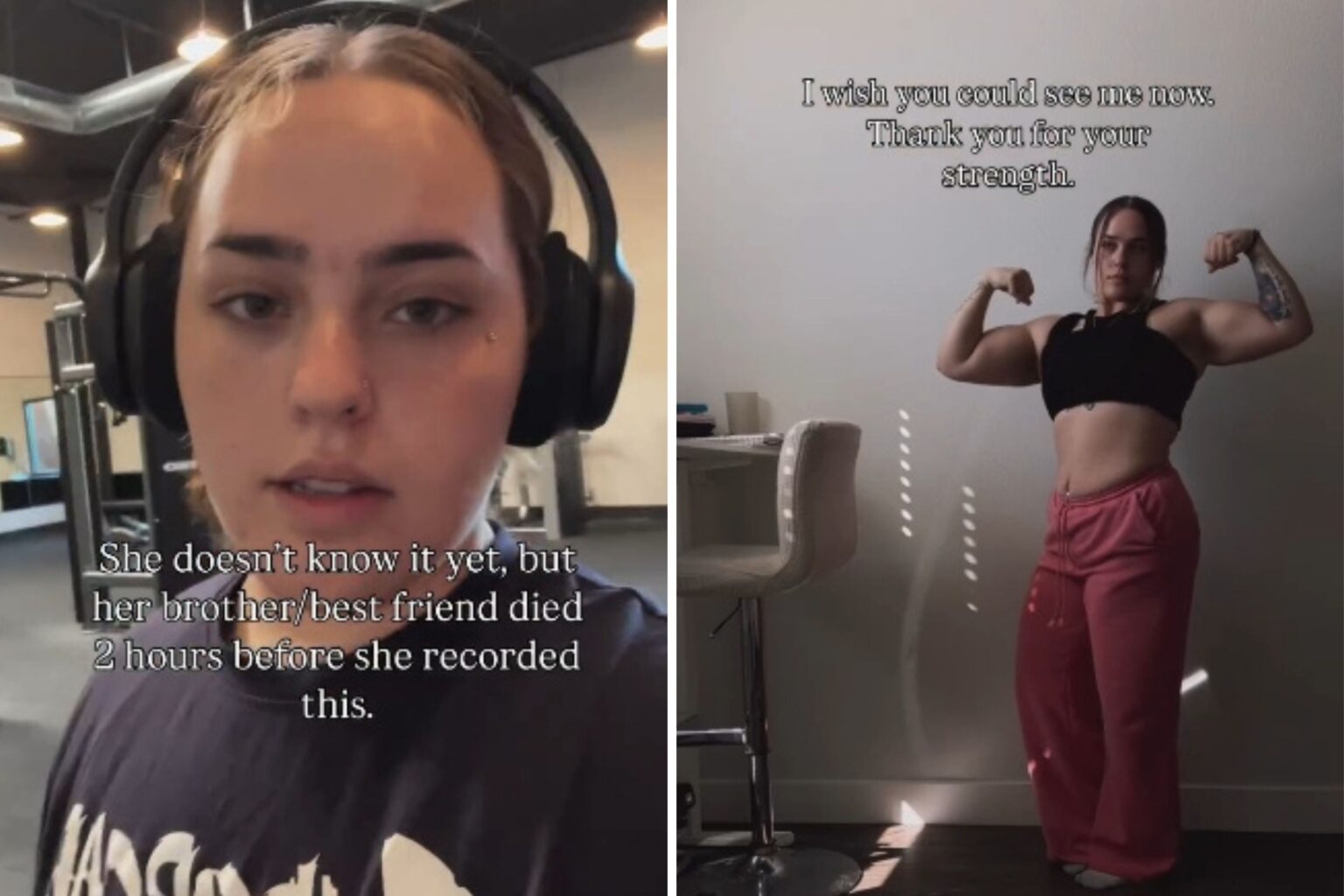 Woman Films Herself at the Gym, Not Knowing She’s About To Lose Her Brother