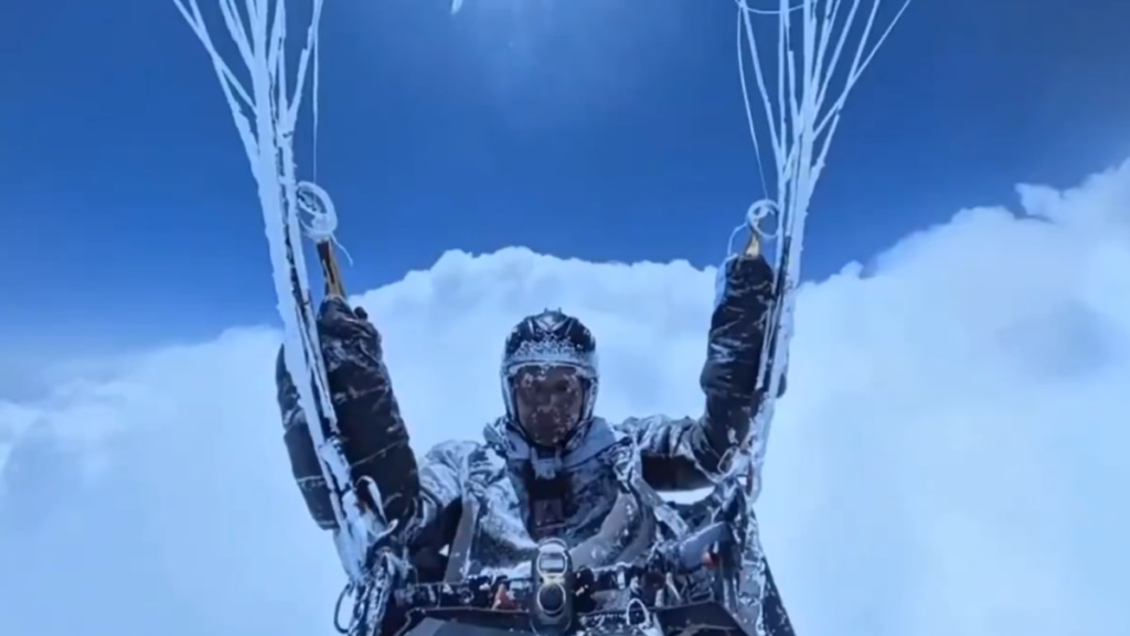 China authorities investigating paraglider who was sucked into the clouds