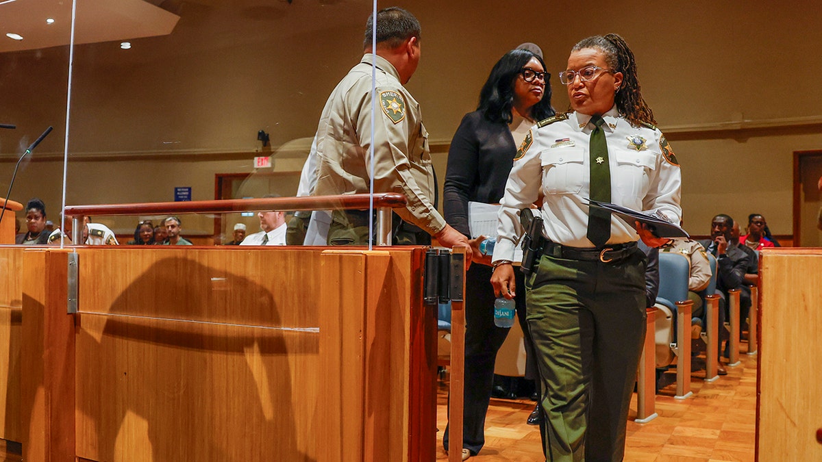 Sheriff Susan Hutson addresses City Council about Orleans Parish inmate escape.