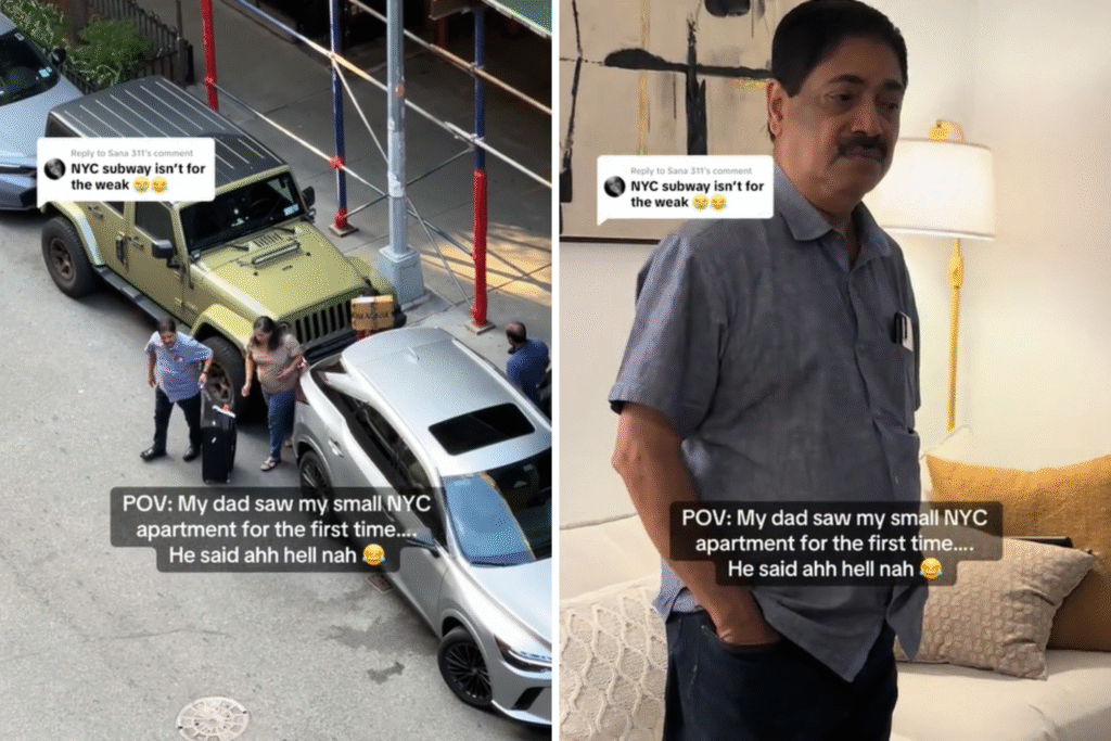 Dad Visits Daughter’s New York Apartment, Reaction Says It All