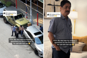 Dad Visits Daughter’s New York Apartment, Reaction Says It All