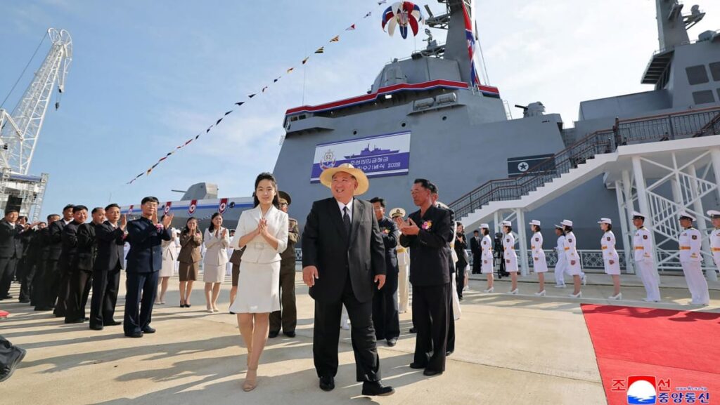 North Korea launches repaired destroyer, Kim vows two more to come
