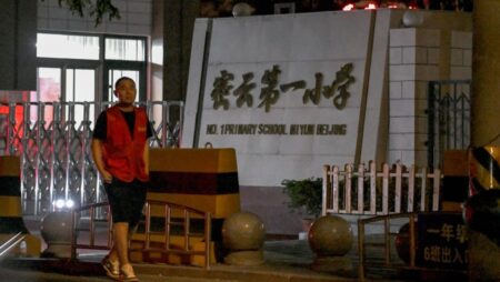 Vehicle hits pedestrians near primary school in Beijing