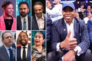 Who are the candidates running for NYC mayor against Eric Adams? 