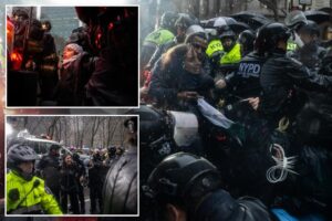 Exclusive | Anti-Israel protesters who blocked NYPD from grenade sue over alleged rough treatment during arrests