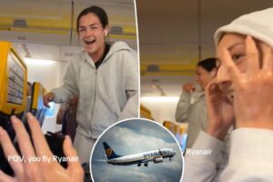 Plane passegners soaked in booze after bottles burst during rough landing
