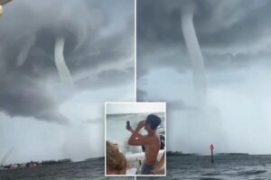 Up-close encounter with dual waterspouts wows Florida boaters on river: ‘Like angels flying to Heaven’
