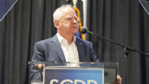 Walz urges Democrats to ‘be a little meaner,’ ‘bully the s–t’ out of Trump: ‘A challenging few years’