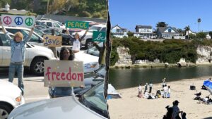 California beach ‘Resist!’ protest pushes ‘kindness’ while calling to ‘86 47’ in anti-Trump message