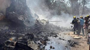 London-bound plane carrying more than 200 people crashes after takeoff in India