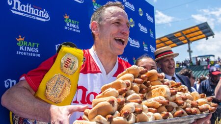 Joey Chestnut to compete in Nathan’s Hot Dog Eating Contest after being forced to miss 2024 event