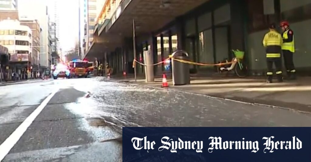 Burst water main shuts down parts of Sydney’s CBD