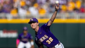 LSU’s Kade Anderson throws 130 pitches, strikes out 10 in College World Series win